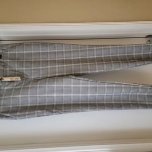 Coco + Carmen Gray Plaid Women's Pants L/XL